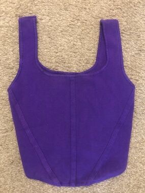 House of Harlow 1960 Purple Square-Neck Cropped Tank